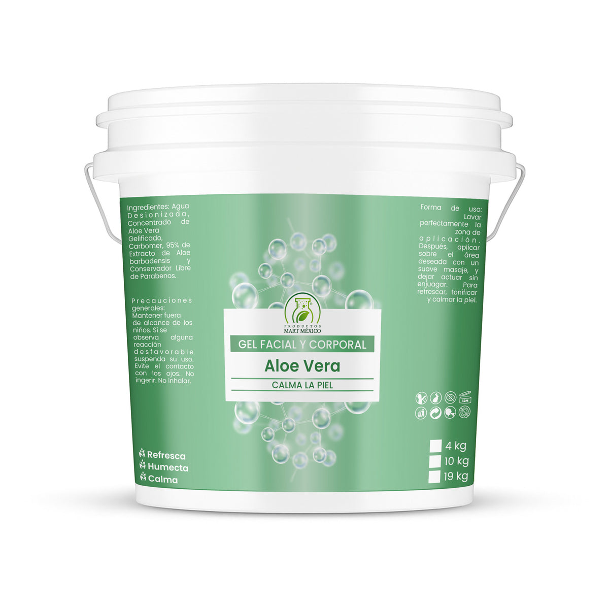 Gel de extracto de aloe vera hidratante