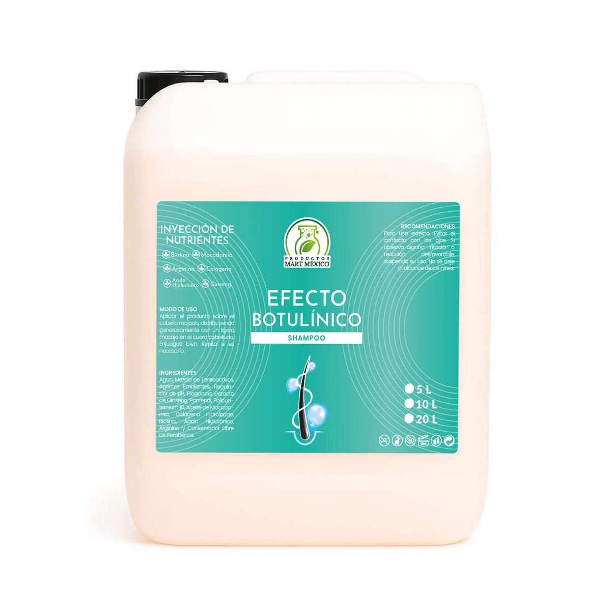 Shampoo capilar efecto botulínico