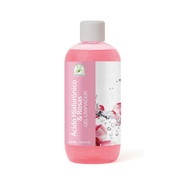 Gel limpiador con ácido hialurónico y rosas ligero