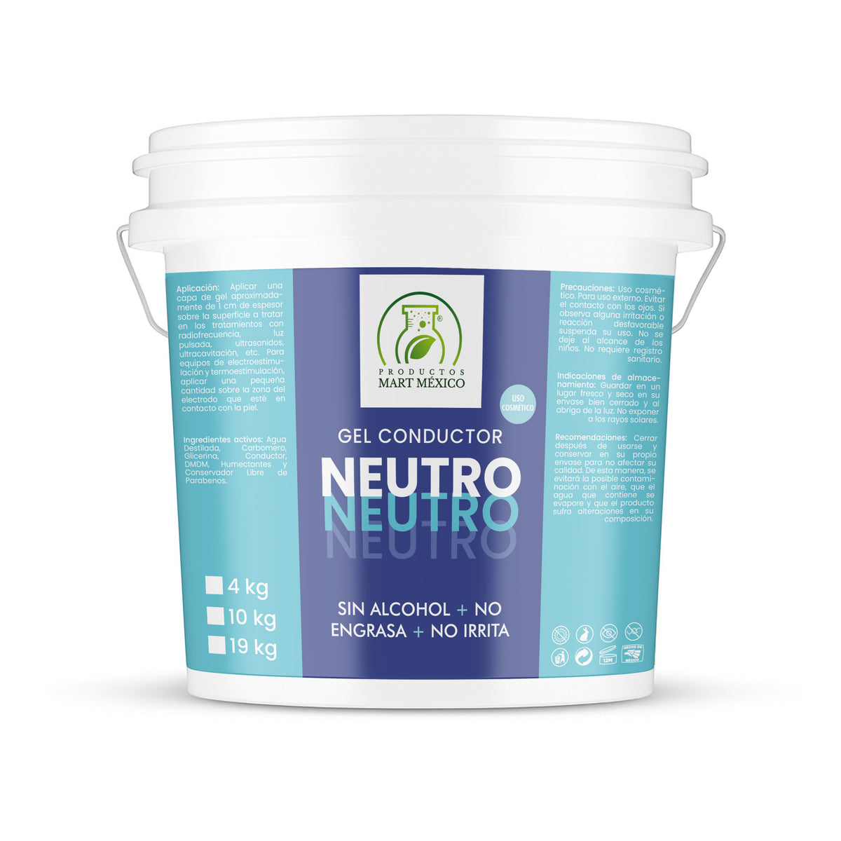 Gel conductor neutro hidrata