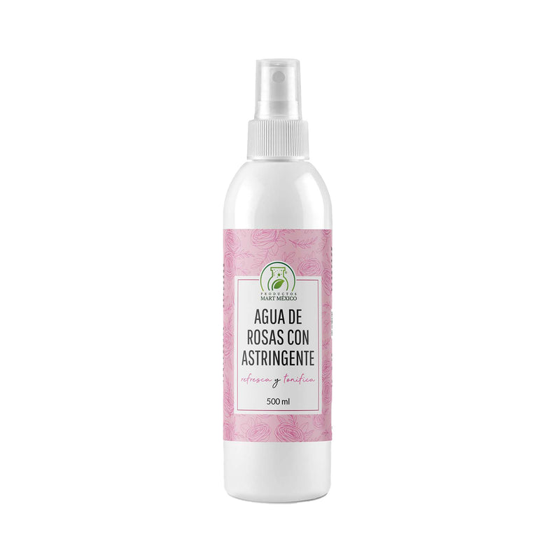 Agua de rosas con astringente
