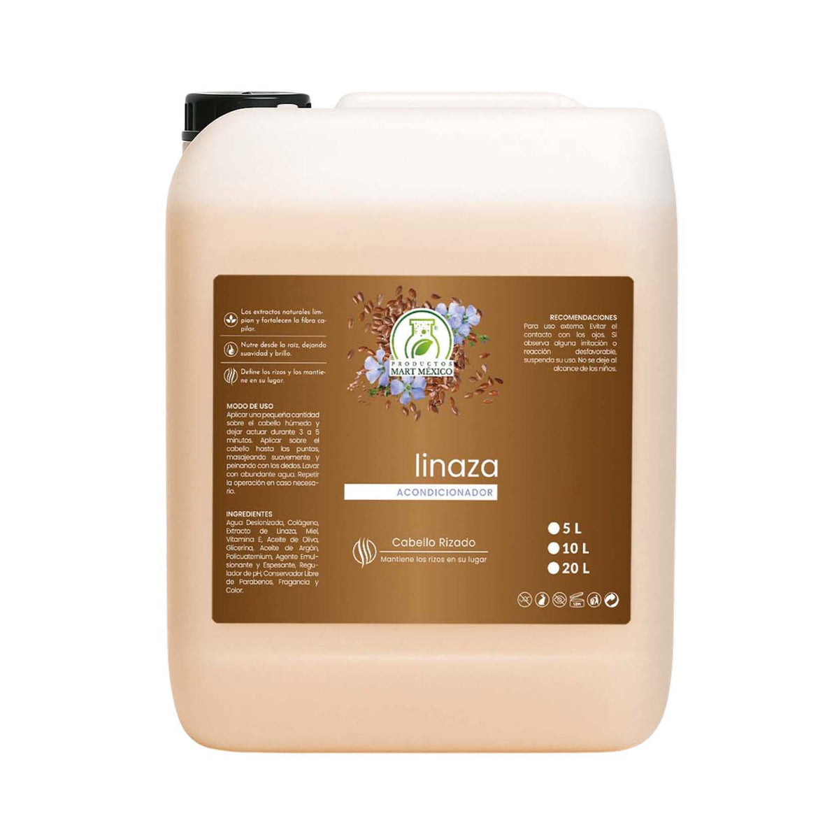 Acondicionador linaza natural cabello rizado