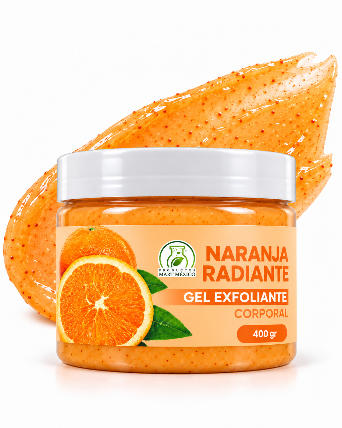 Gel exfoliante naranja radiante piel luminosa y suave