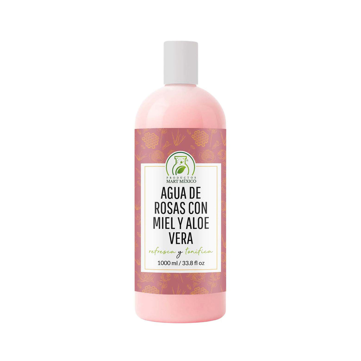 Agua de rosas, miel orgánica y aloe vera hidratante facial