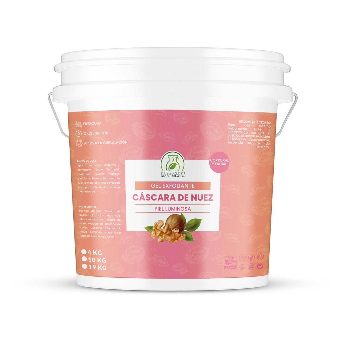 Gel exfoliante de nuez células muertas