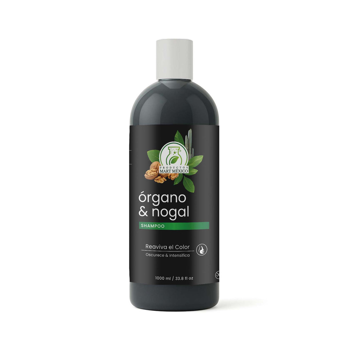 Shampoo capilar de órgano y nogal reaviva el color