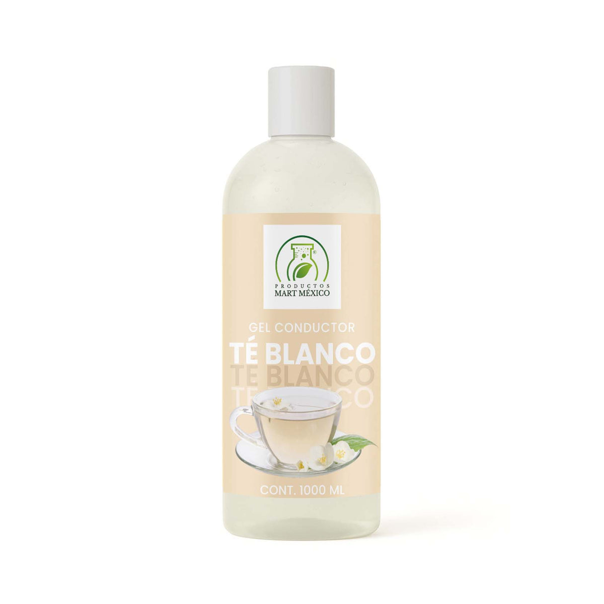 Gel conductor de té blanco aparatología