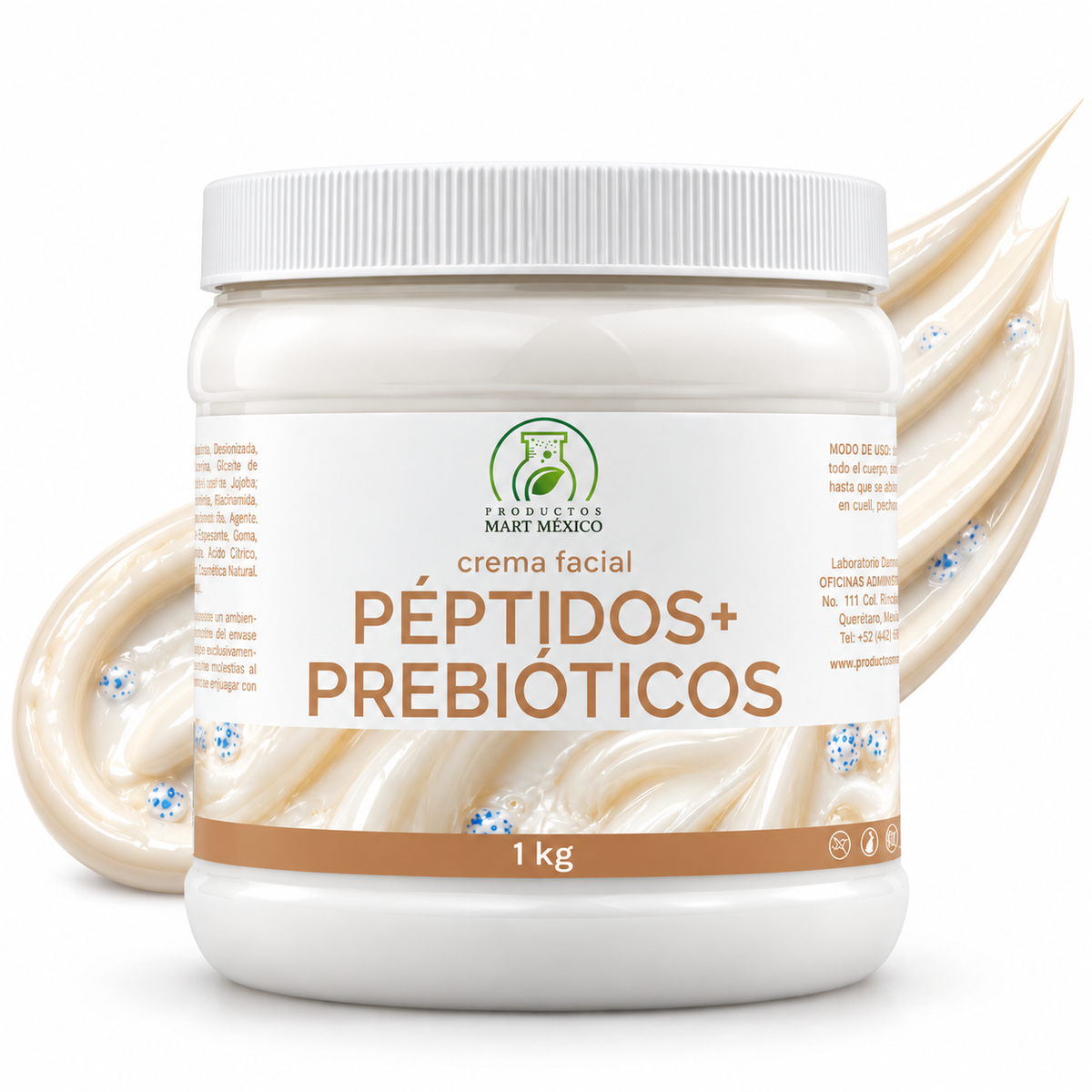 Crema corporal y facial prebióticos + péptidos