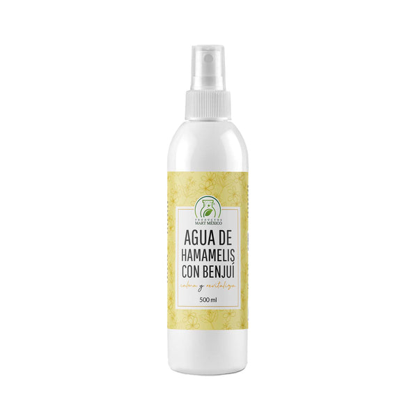Agua facial de hamamelis con benjuí