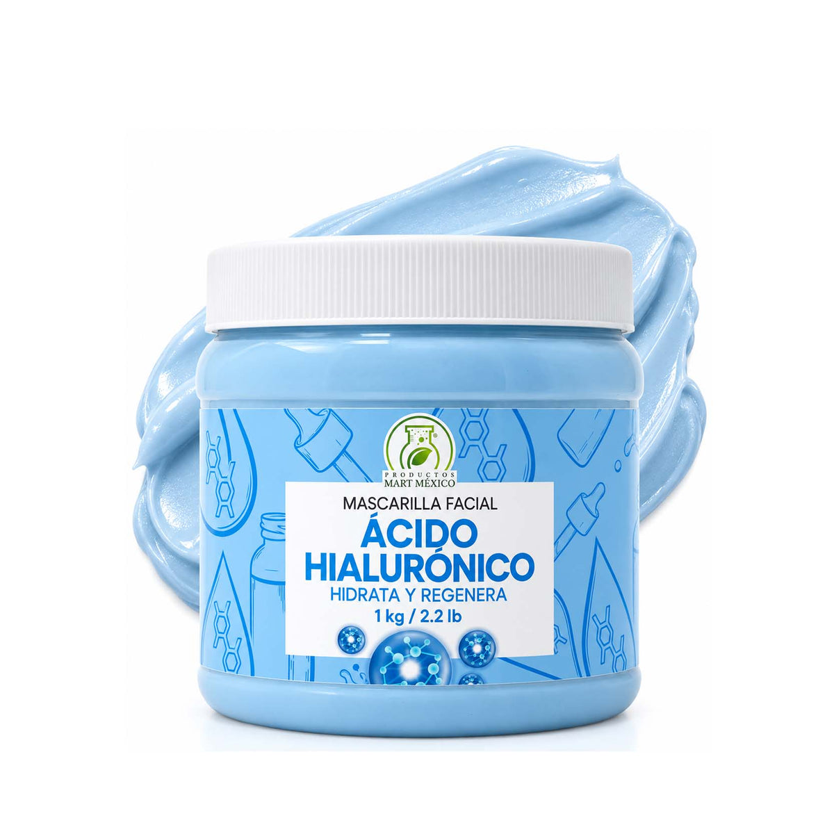 Mascarilla facial ácido hialurónico nutre e hidrata