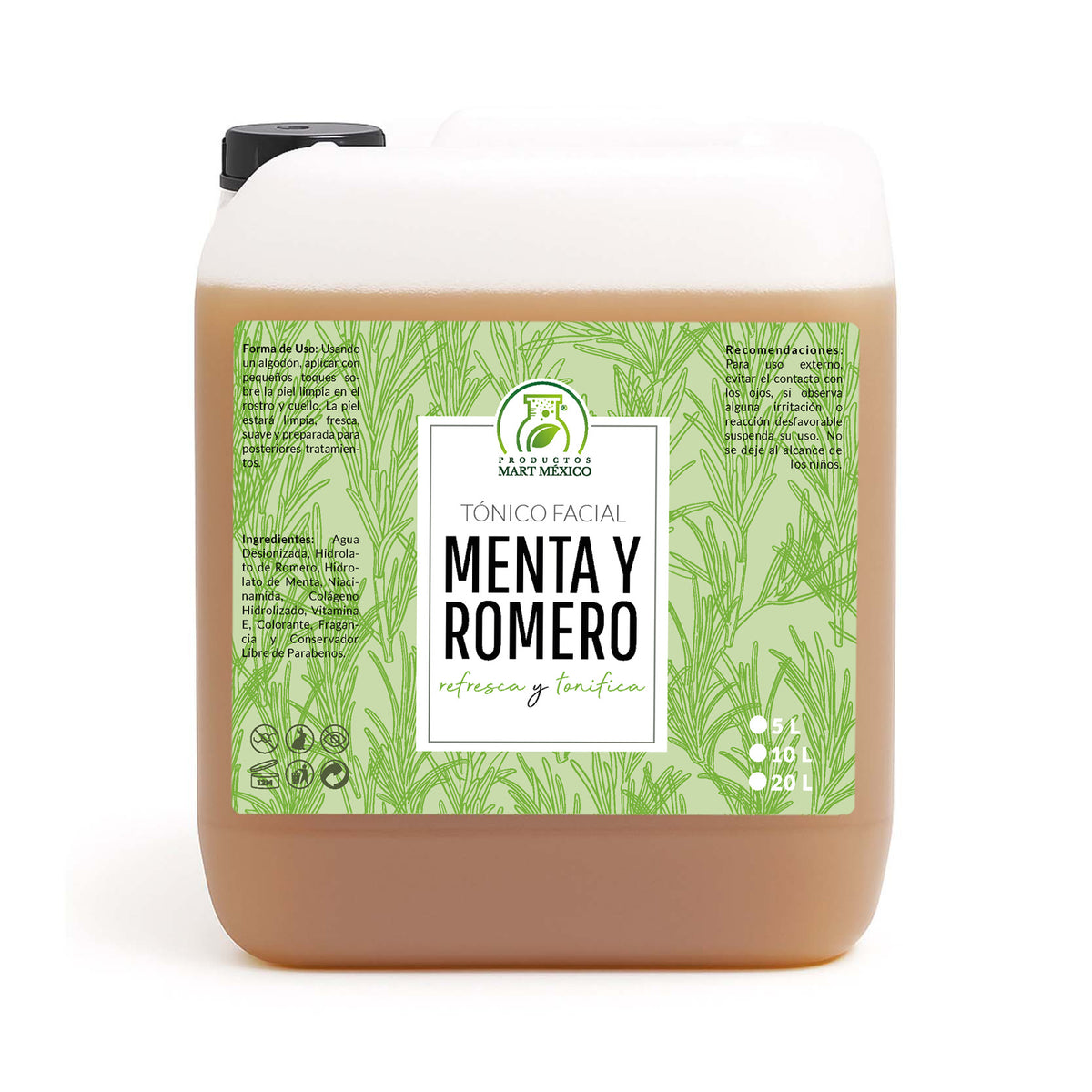 Tónico facial de romero con menta