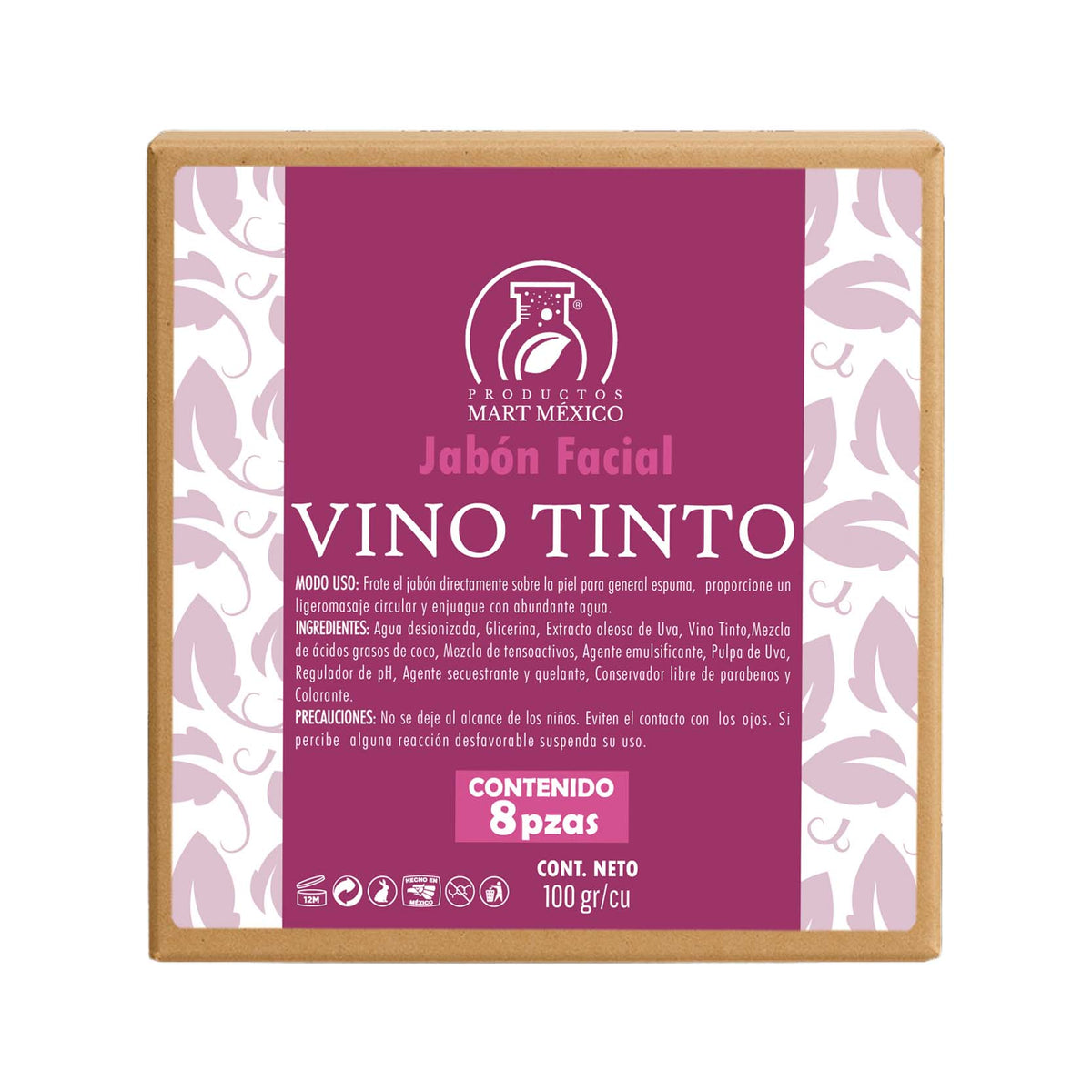 Jabón de barra de vino tinto