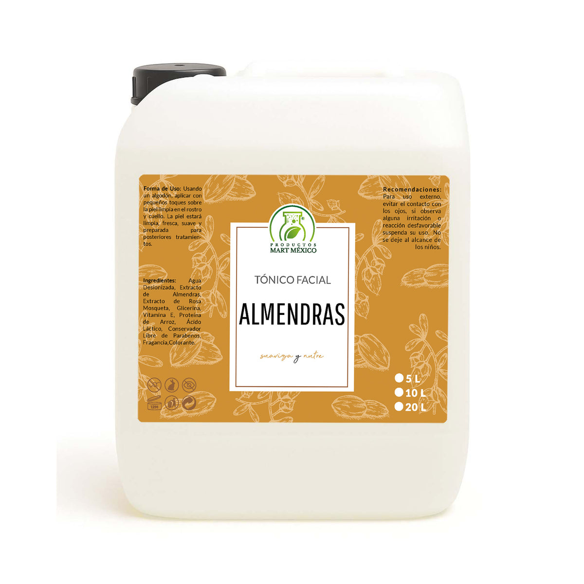Tónico facial de almendras