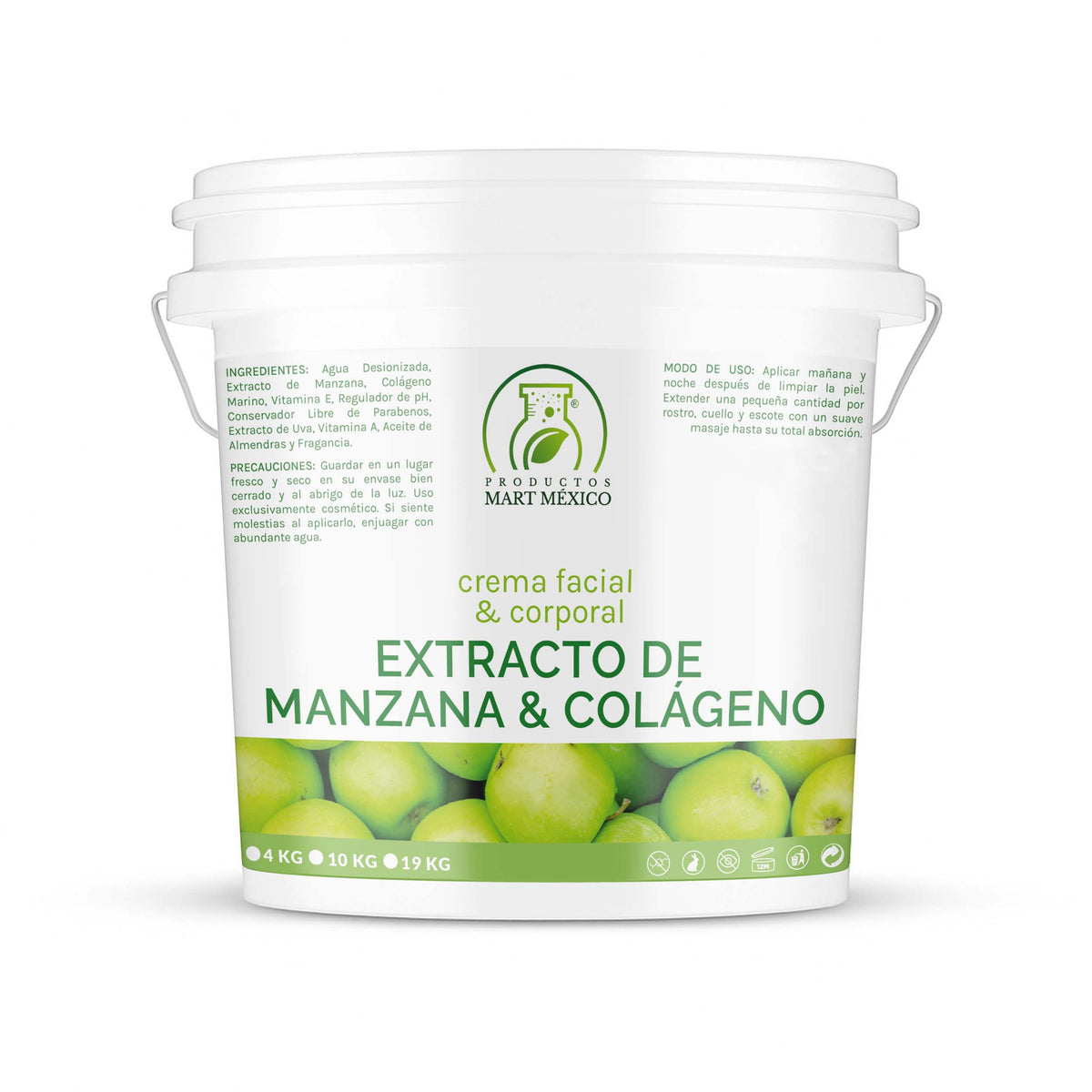 Crema facial y corporal extracto de manzana y colágeno