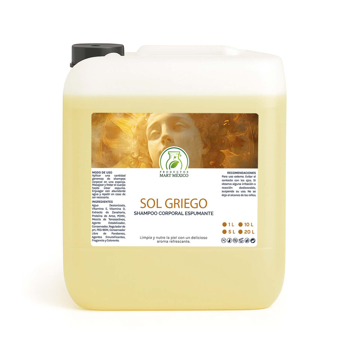 Shampoo corporal espumante sol griego