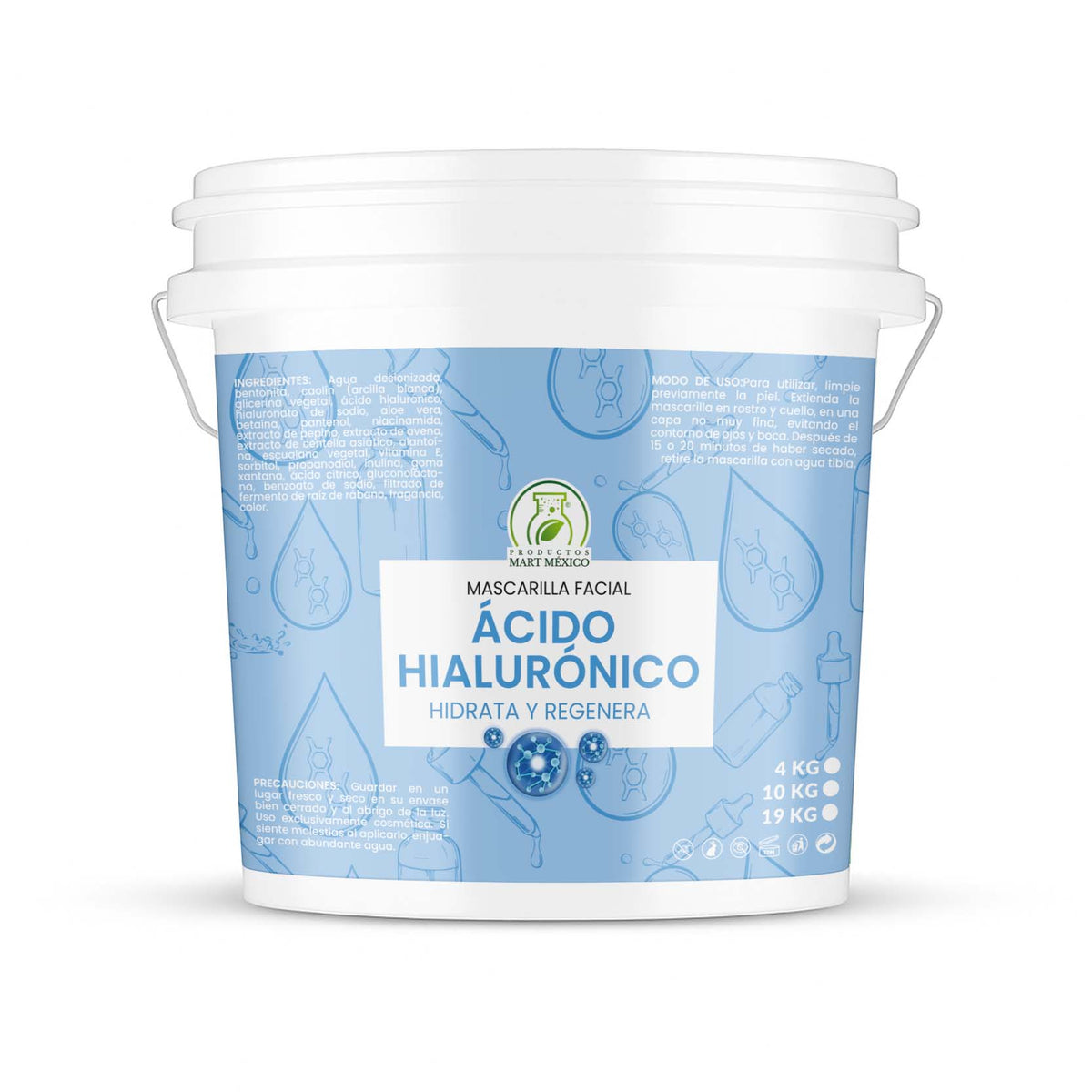 Mascarilla facial ácido hialurónico nutre e hidrata
