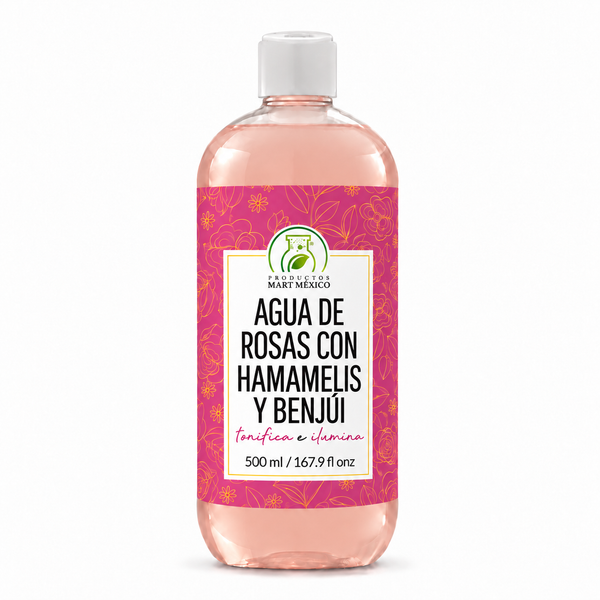Agua de rosas hamamelis y benjuí tonifica clásica 500 ml