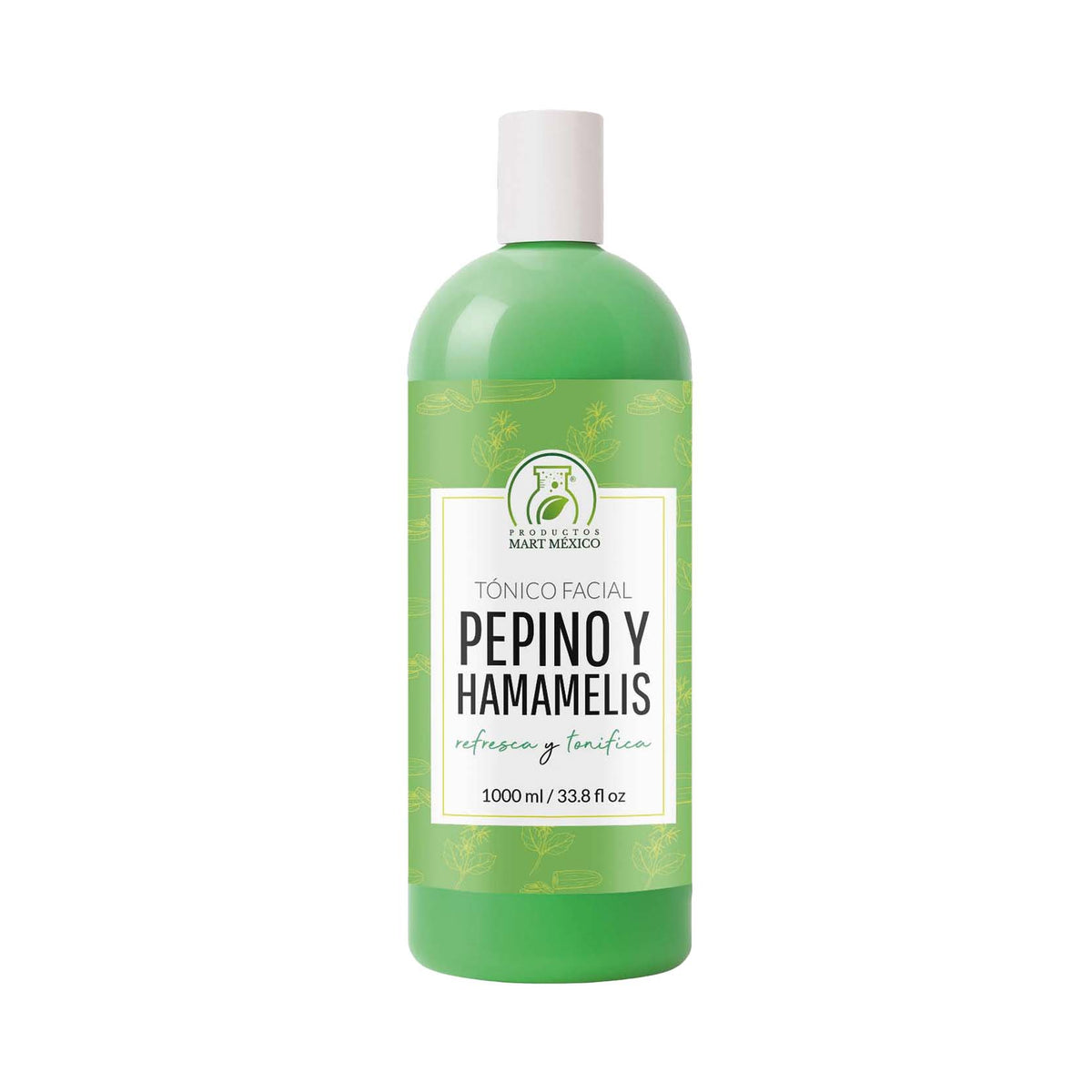 Tónico facial de pepino con hamamelis
