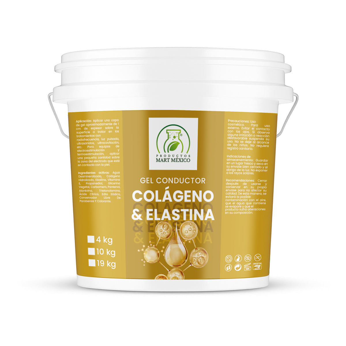 Gel conductor de colágeno y elastina revitalizante