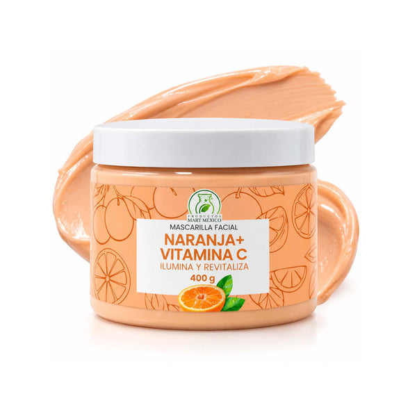 Mascarilla facial naranja + vitamina C piel radiante
