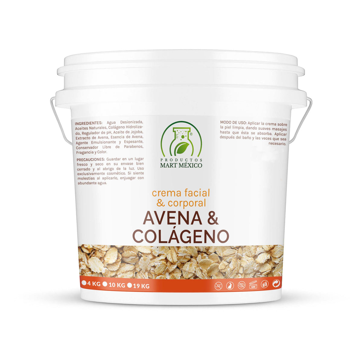 Crema de avena con colágeno para piel seca