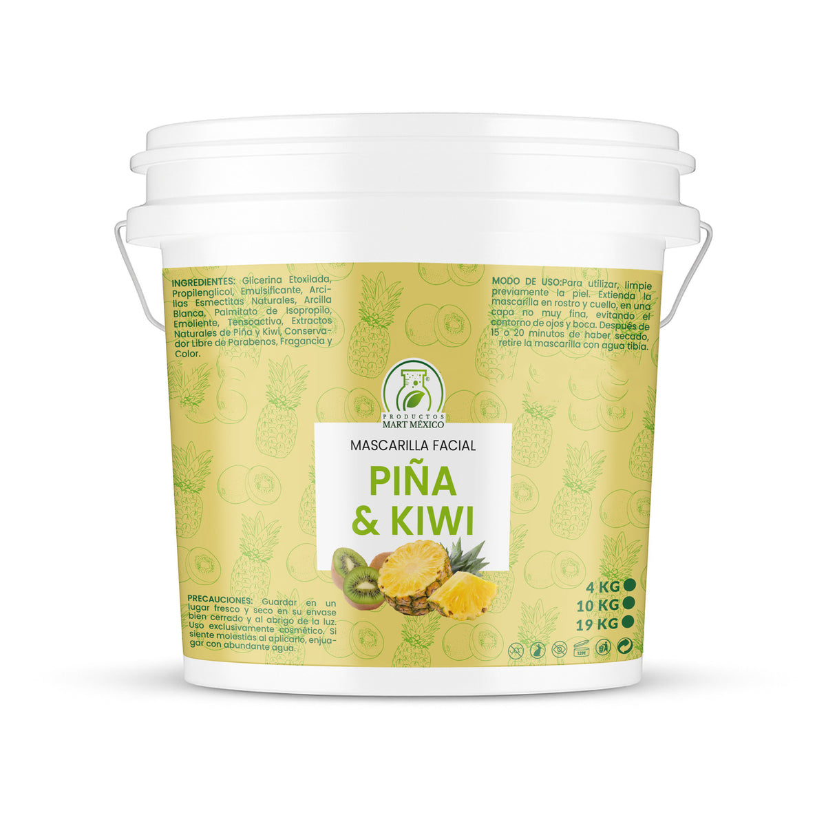Mascarilla de piña y kiwi células muertas