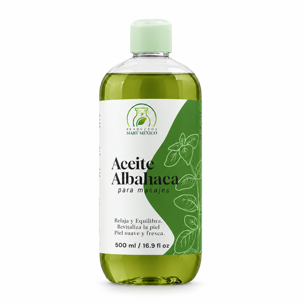 Aceite de albahaca para masajes relajante
