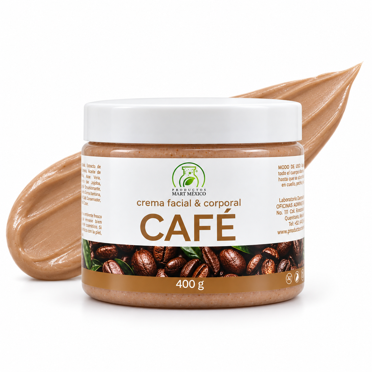 Crema corporal y facial café nutrición antioxidante