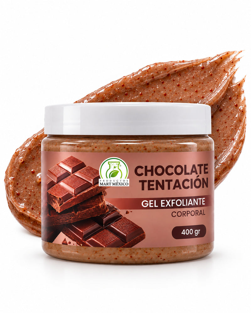 Gel exfoliante chocolate tentación nutrición y suavidad