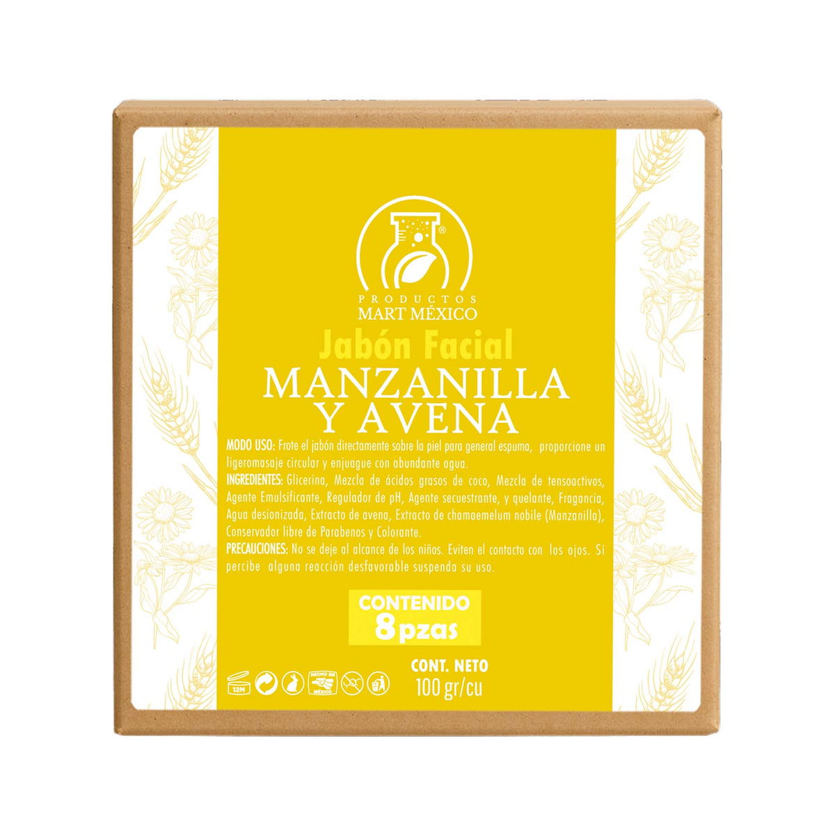 Jabón barra de manzanilla y avena