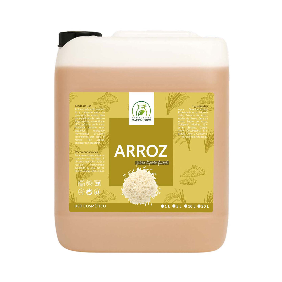 Jabón líquido facial arroz anti-manchas