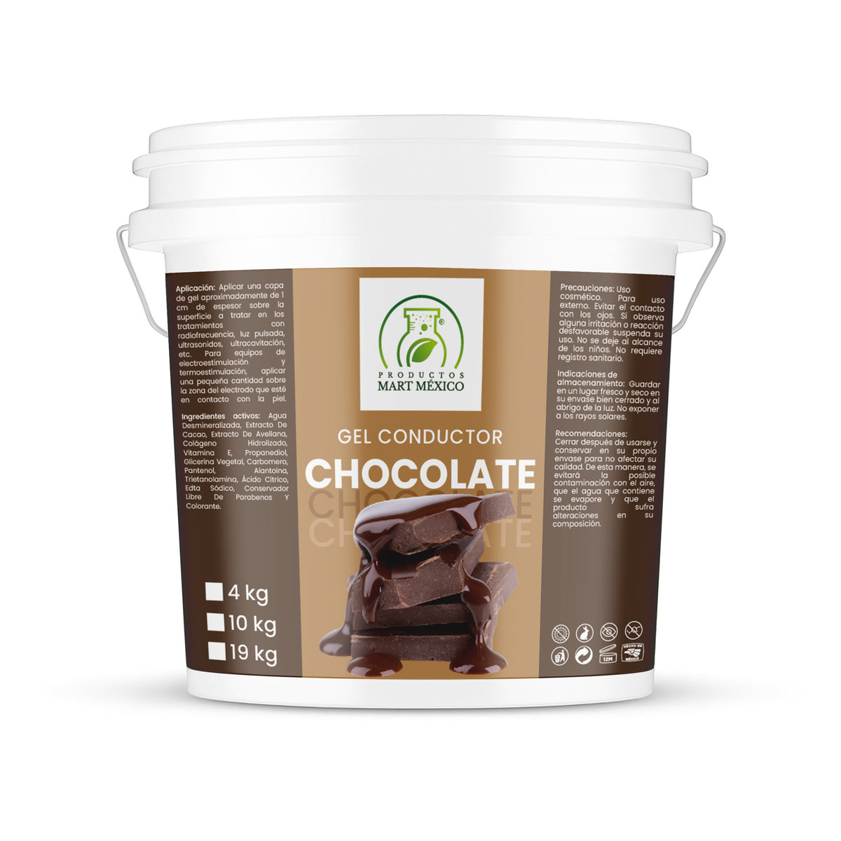 Gel conductor de chocolate aparatología