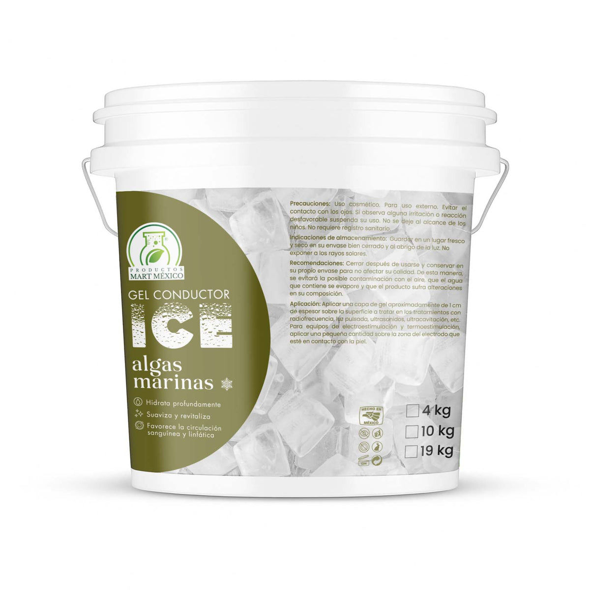 Gel conductor ice algas marinas cavitación efecto frío