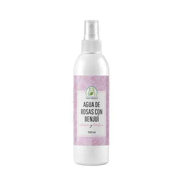 Agua de rosas con benjuí
