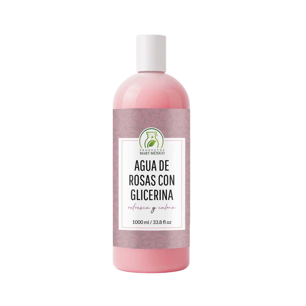 Agua de rosas con glicerina