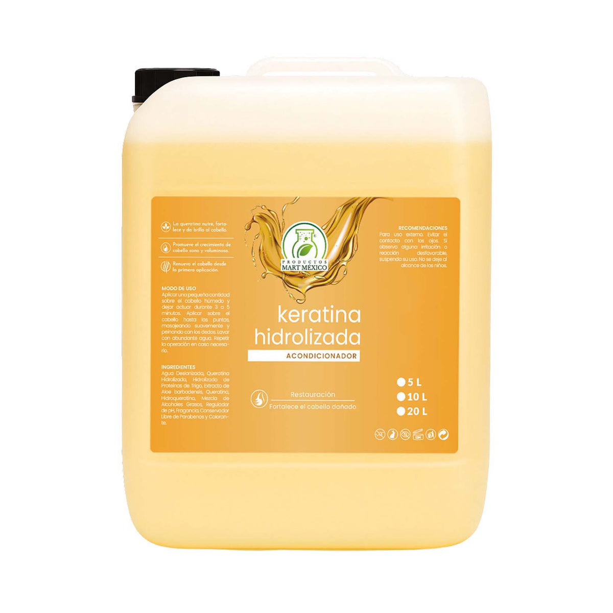 Acondicionador keratina hidrolizada cabello maltratado