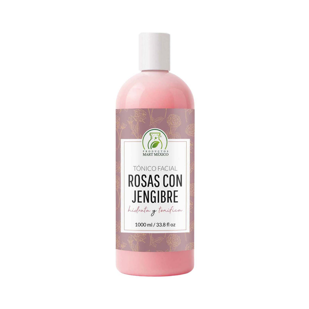 Tónico facial de rosas con jengibre