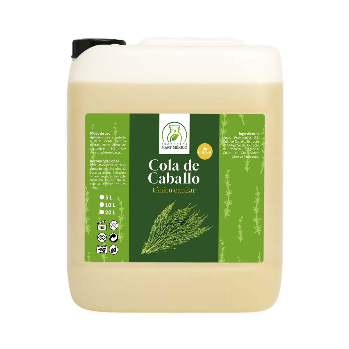 Tónico capilar de cola de caballo crecimiento