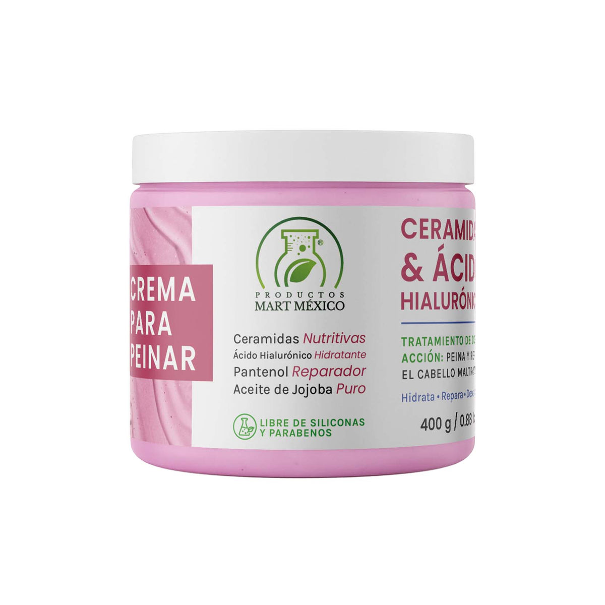 Crema capilar de ceramidas y ácido hialurónico