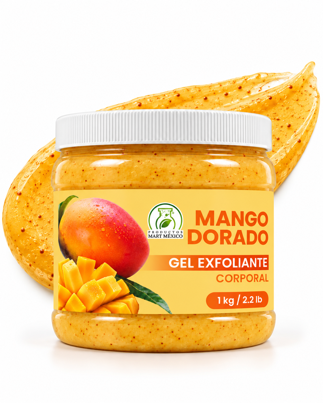 Gel exfoliante mango dorado piel suave y radiante