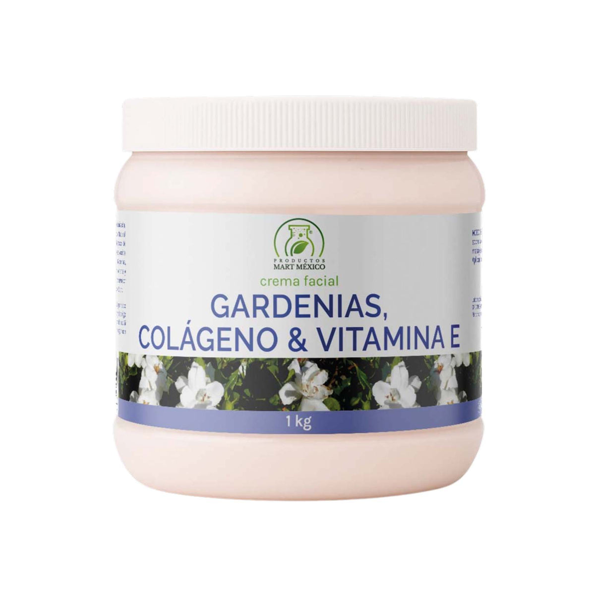 Crema facial y corporal de gardenias, colágeno y vitamina E piel tersa