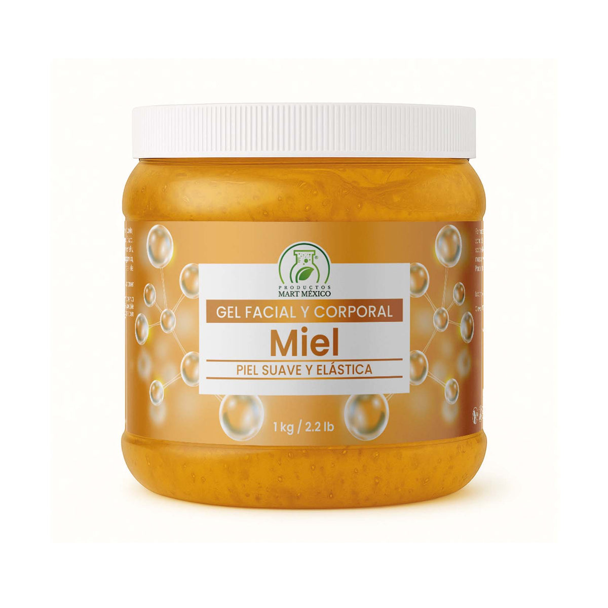 Gel hidratante facial de miel rápida absorción