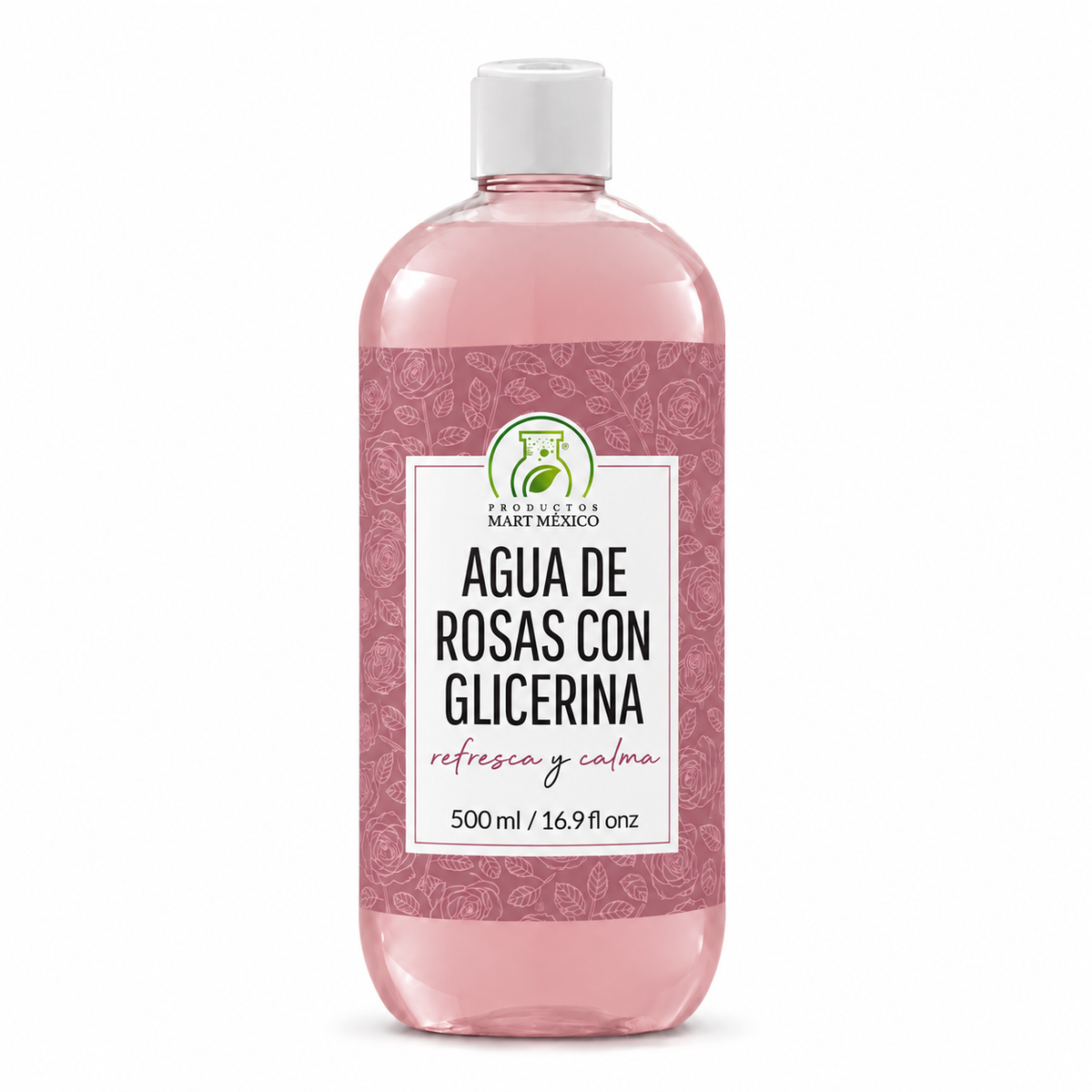 Agua de rosas con glicerina hidrata clásica 500 ml