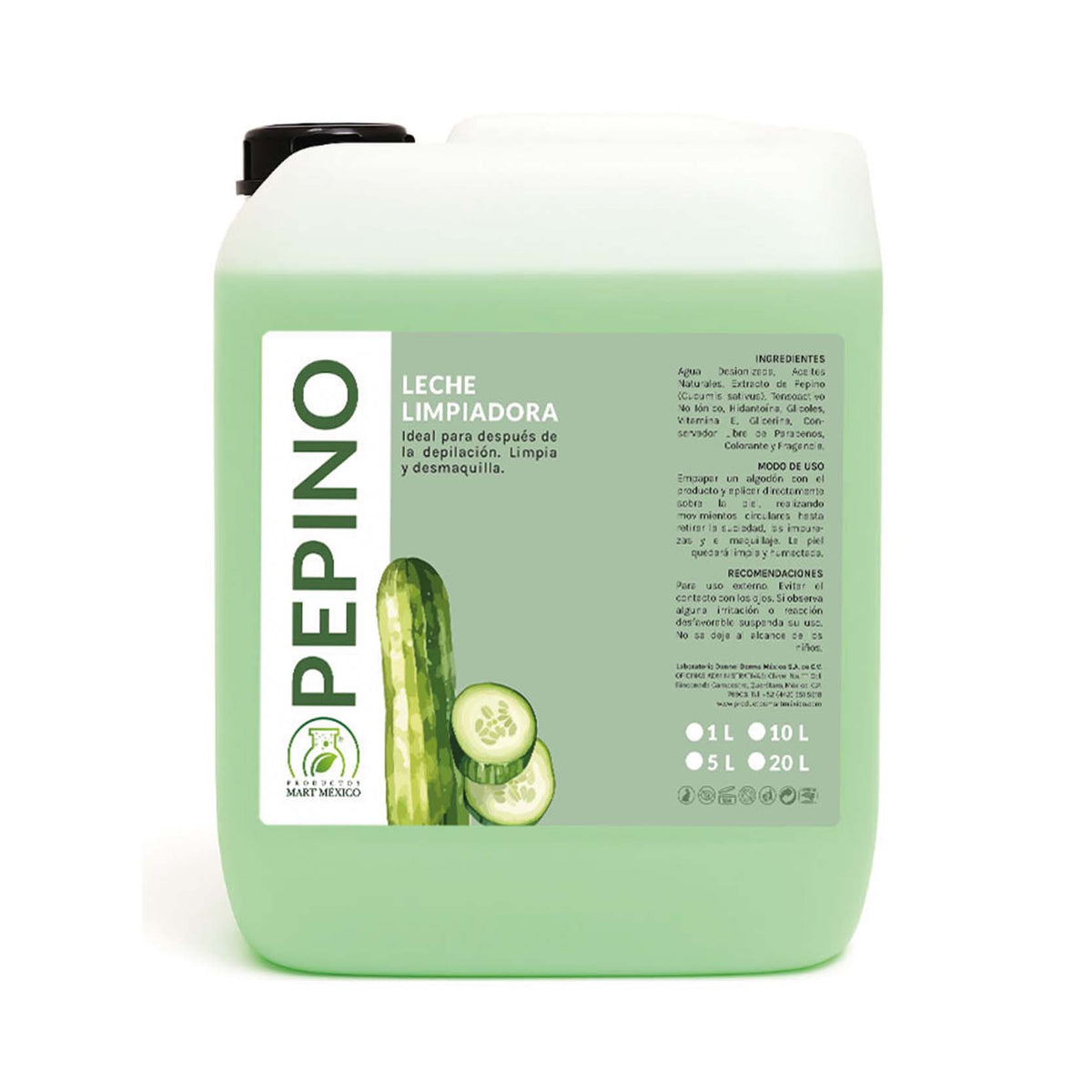 Leche post-depilatorio- limpiadora de pepino
