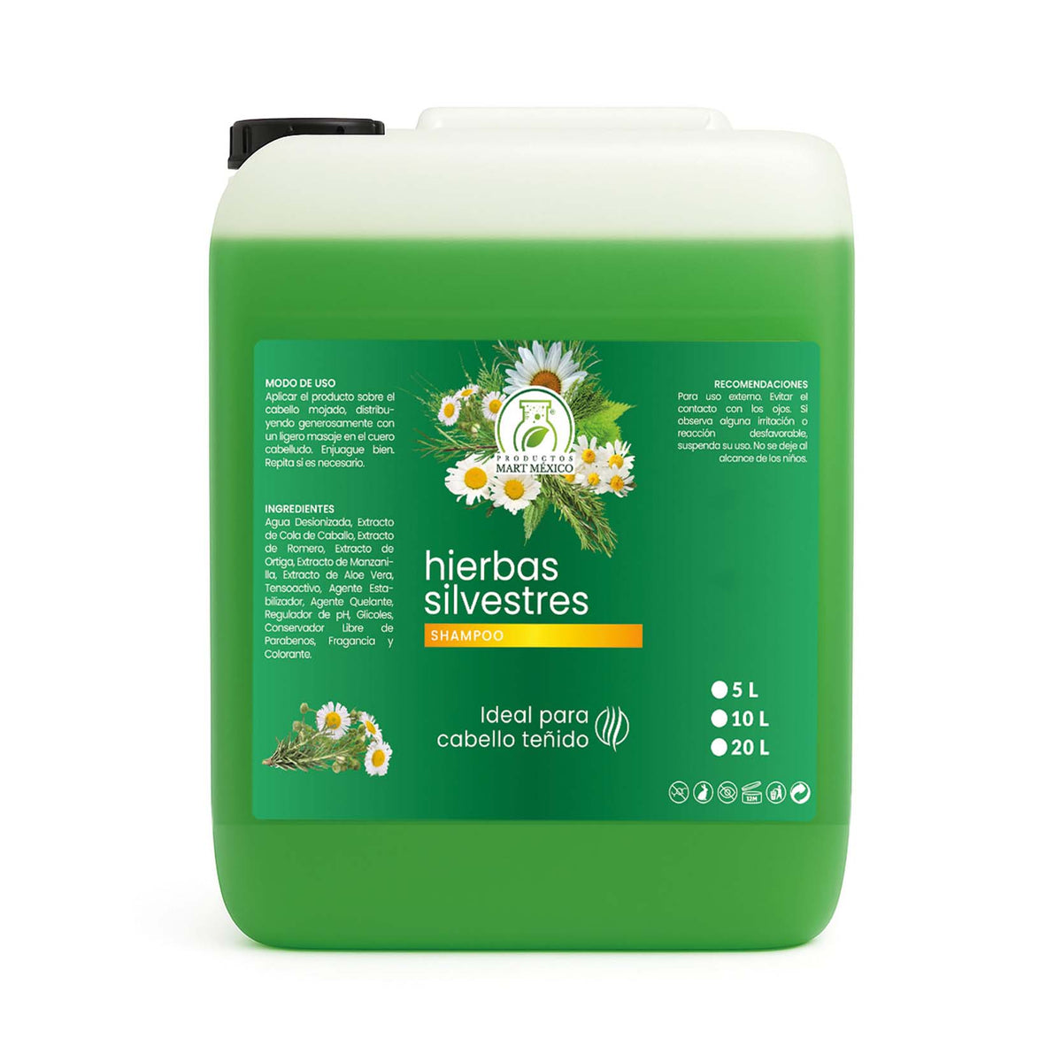 Shampoo capilar hierbas silvestres hidratante