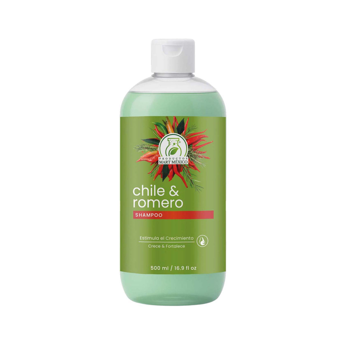 Shampoo capilar de chile y romero