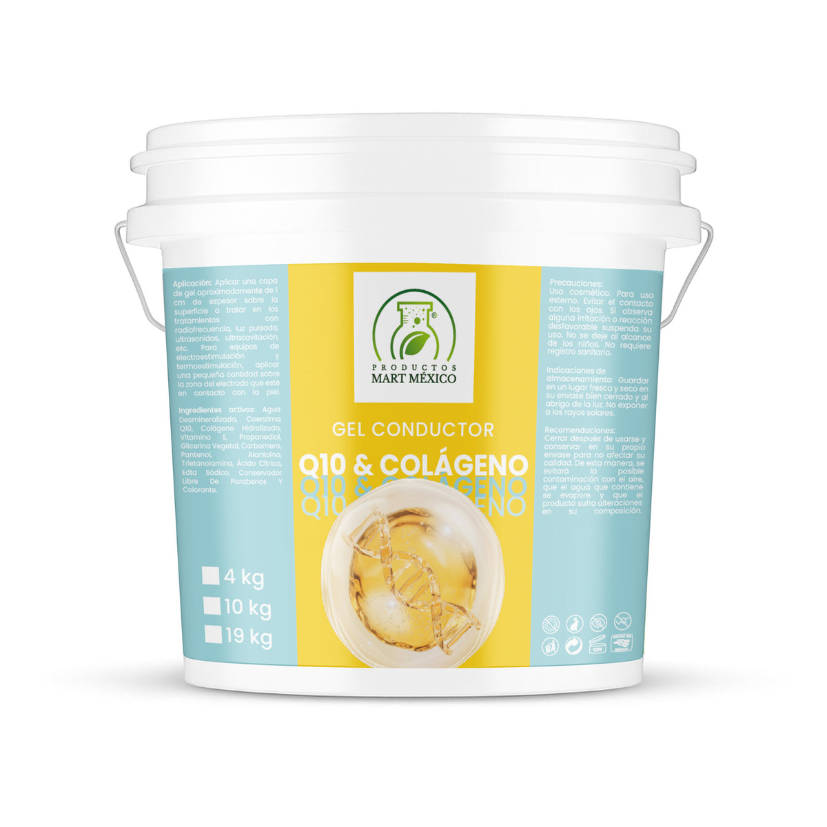 Gel conductor de Q10 y colágeno aparatología