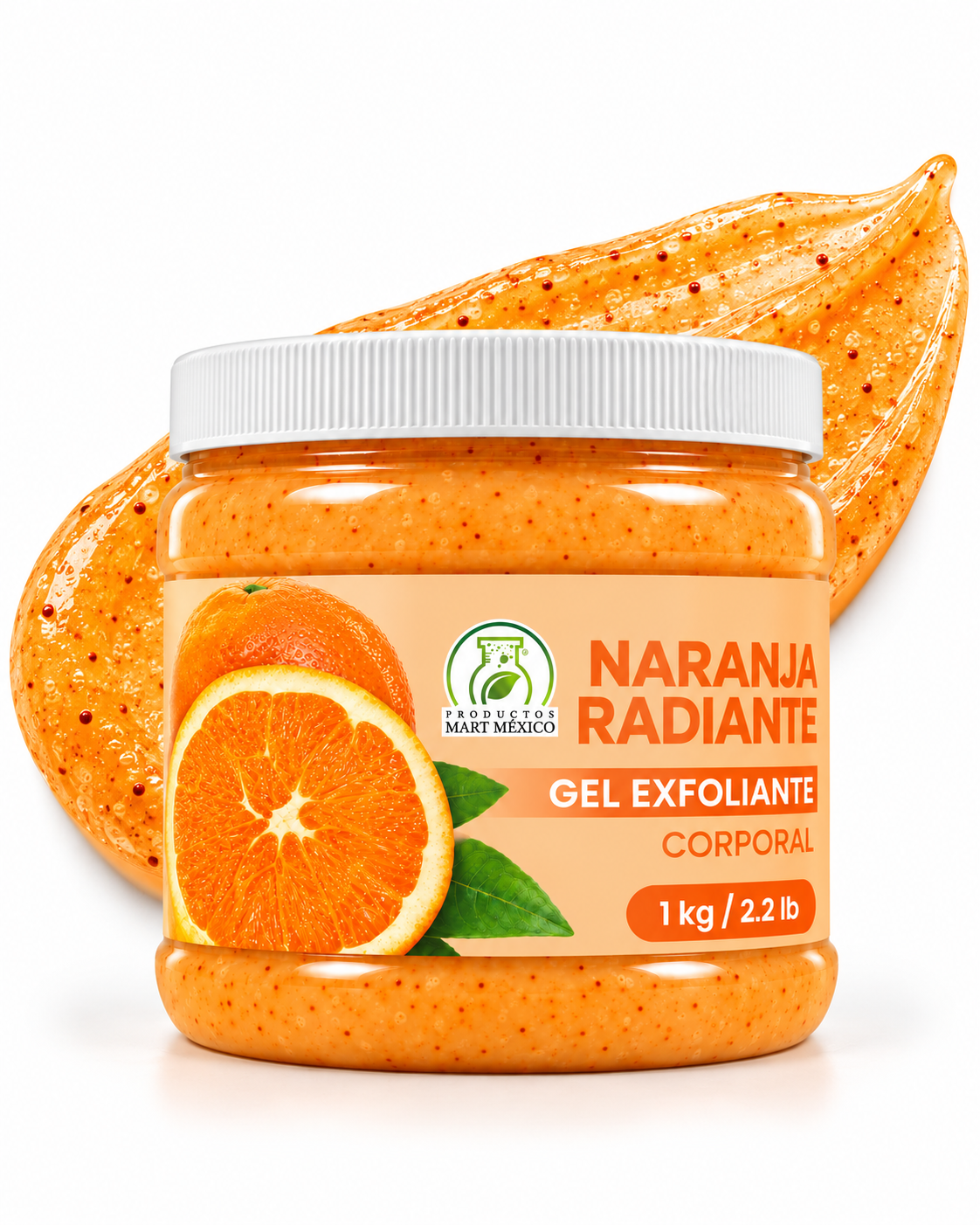 Gel exfoliante naranja radiante piel luminosa y suave