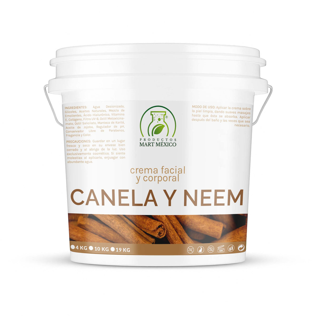 Crema corporal canela y neem