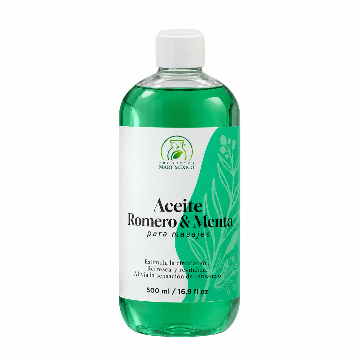 Aceite de romero y menta para masajes refrescante